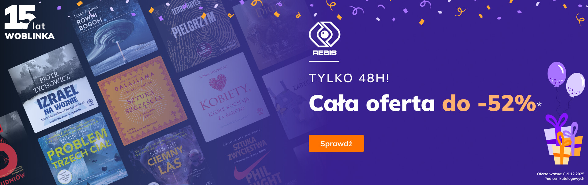 Grafika prowadzi do promocji: Urodziny - Rebis do -52%*