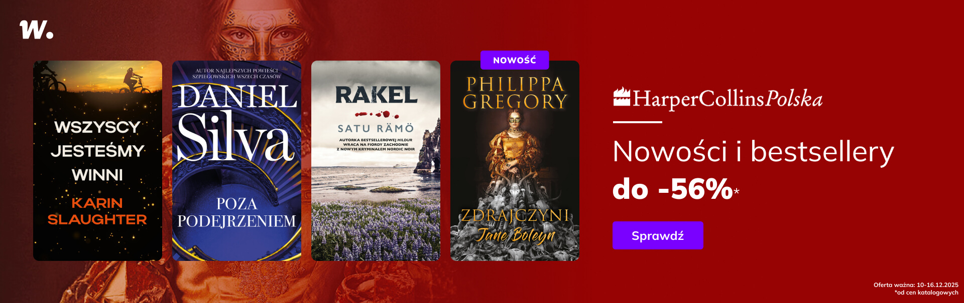 Grafika prowadzi do promocji: Harper Collins - nowości i bestsellery do -56%