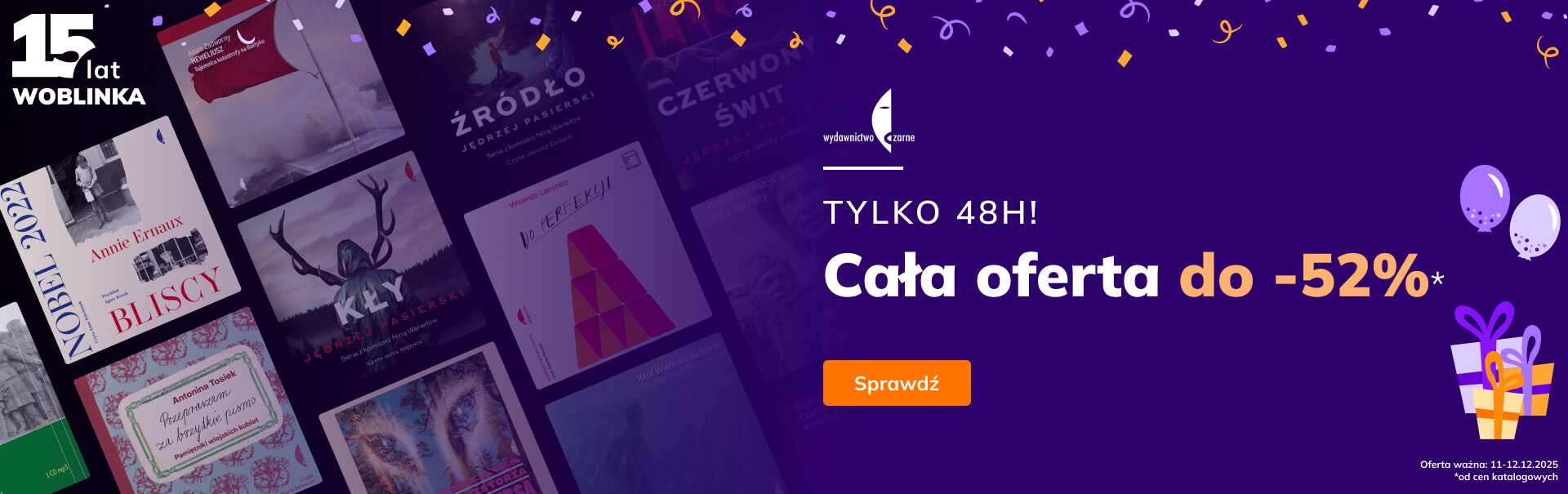Grafika prowadzi do promocji: Urodziny - Wydawnictwo Czarne do -52%*