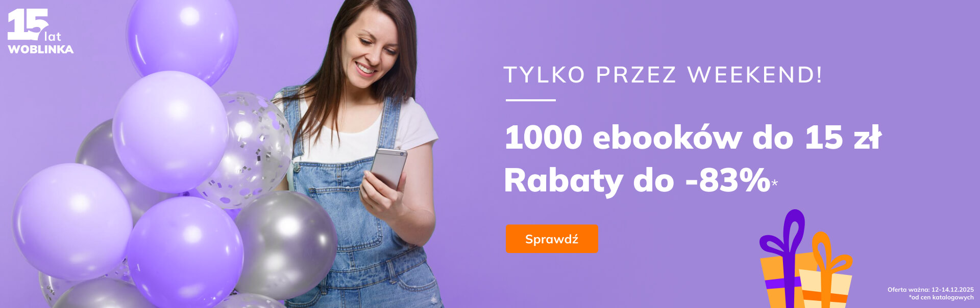 Grafika prowadzi do promocji: Ebooki do 15 zł na 15 urodziny Woblinka!
