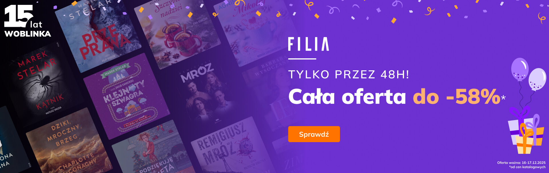 Grafika prowadzi do promocji: Urodziny - Filia do -58%