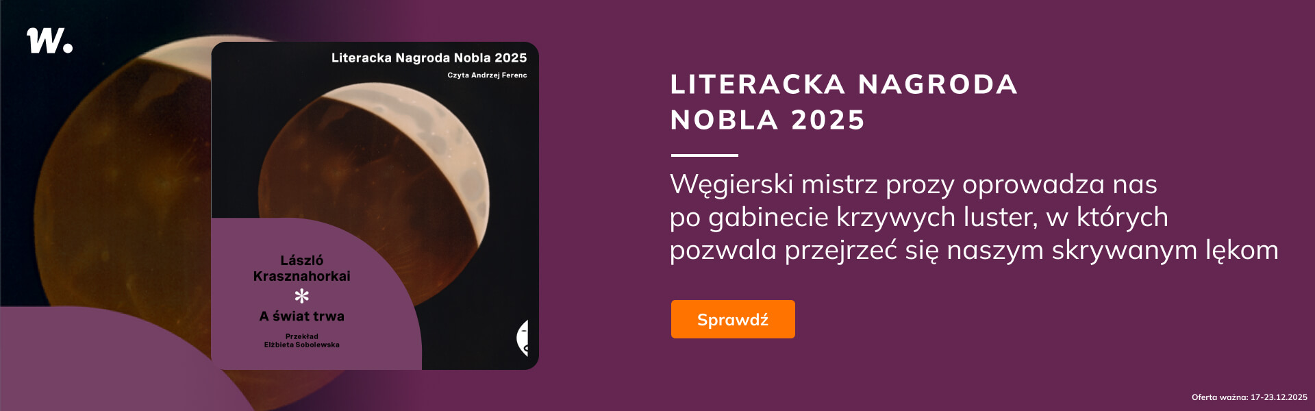 Grafika prowadzi do promocji: Powieść laureata Nagrody Nobla 2025