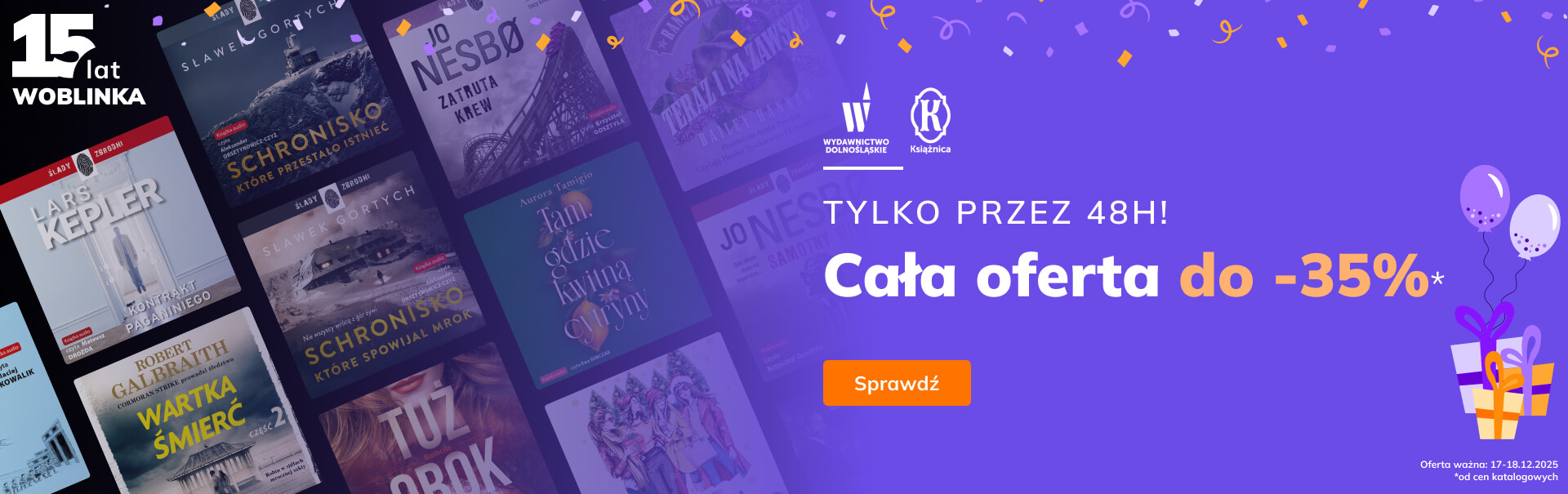 Grafika prowadzi do promocji: Urodziny - Wydawnictwo Dolnośląskie, Książnica do -35%