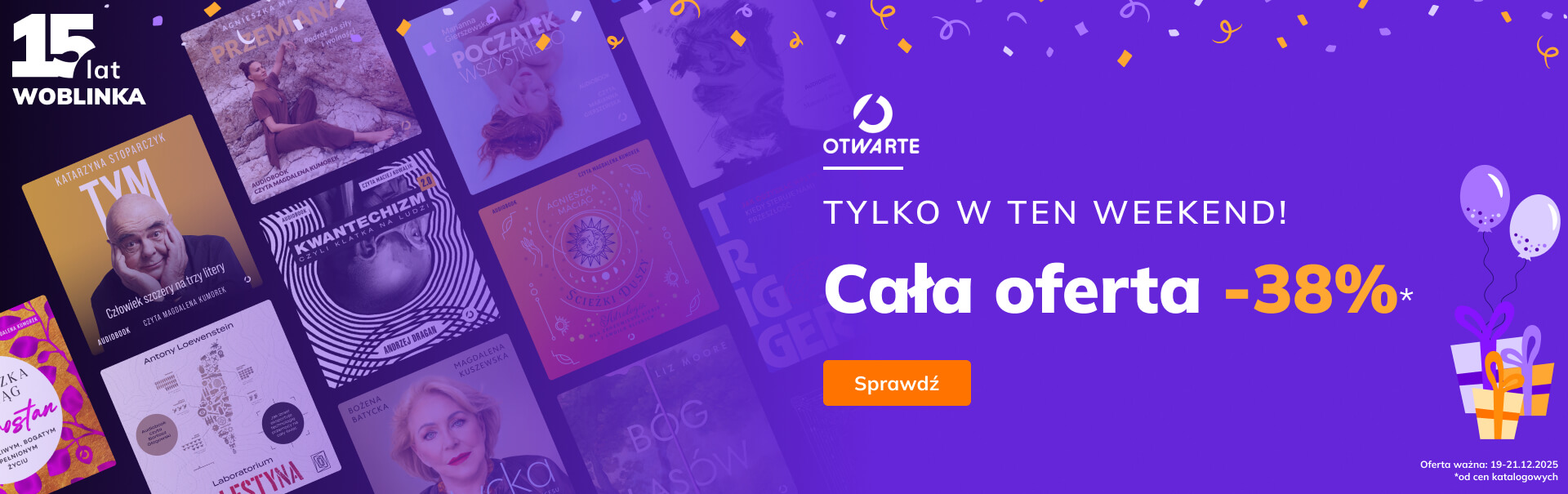 Grafika prowadzi do promocji: Urodziny - Wydawnictwo Otwarte -38%