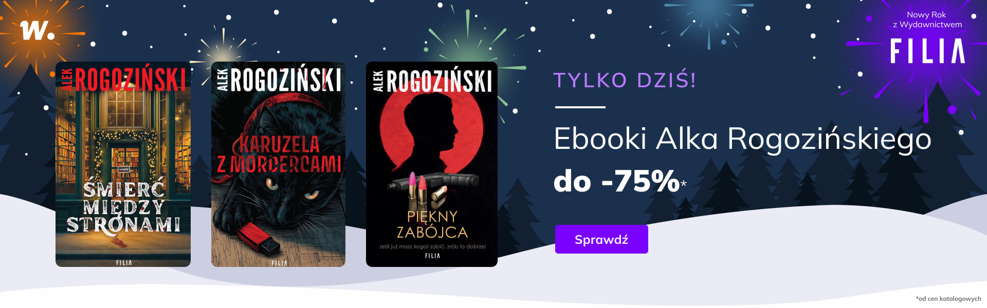 Grafika prowadzi do promocji: Ebooki Alka Rogozińskiego do -75%