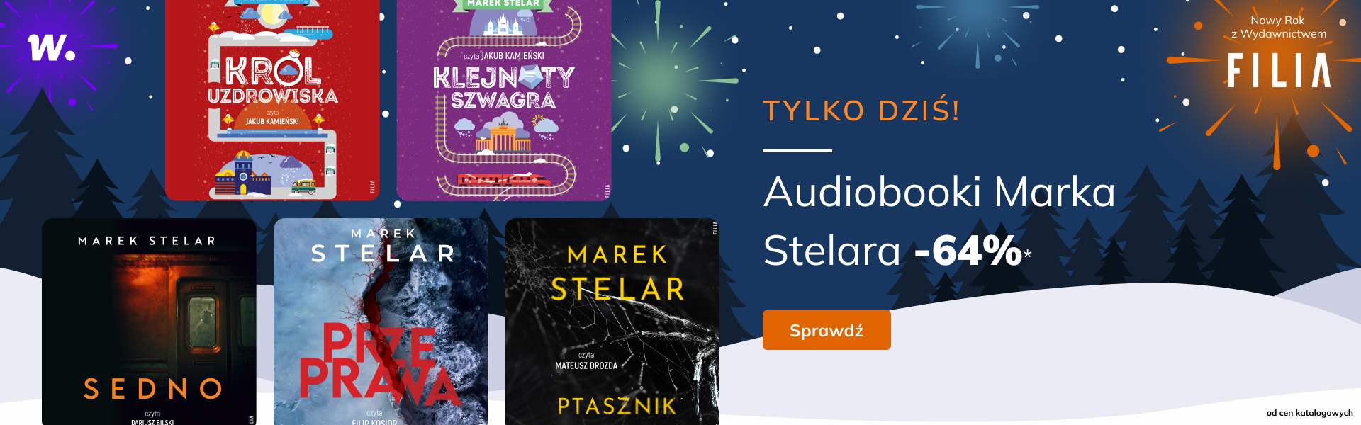 Grafika prowadzi do promocji: Filia. Audiobooki Marka Stelara -64%