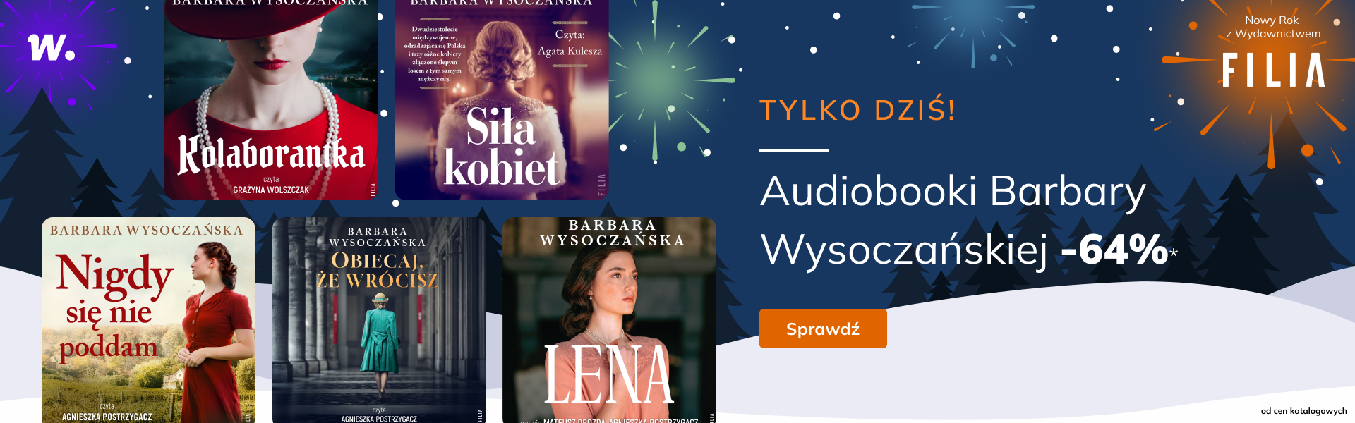 Grafika prowadzi do promocji: Filia. Audiobooki Barbary Wysoczyńskiej -64%