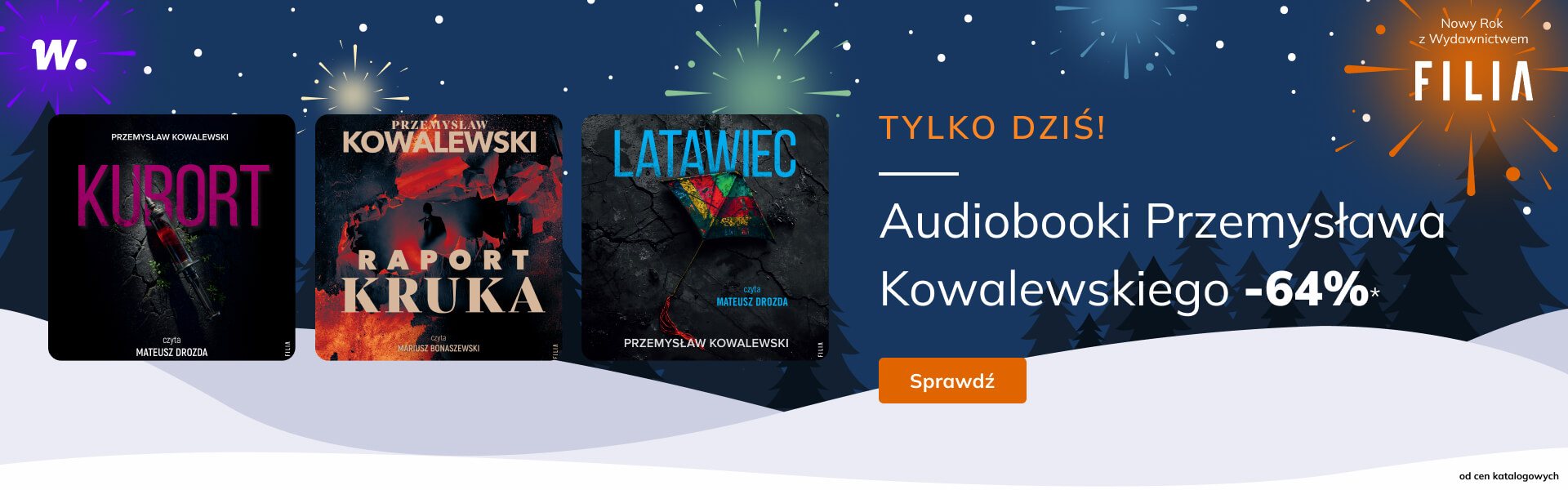 Grafika prowadzi do promocji: Filia. Audiobooki Przemysława Kowalewskiego -64%