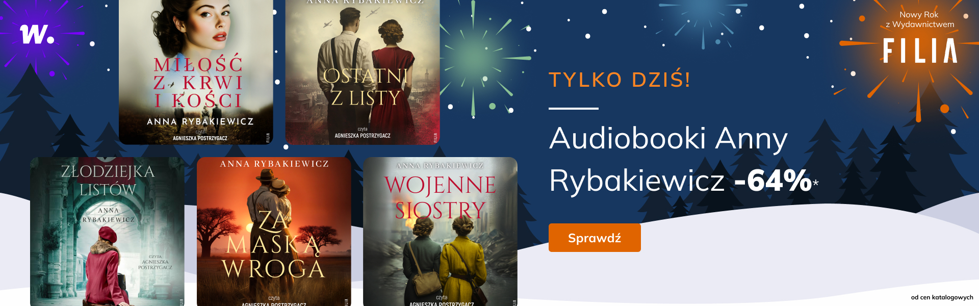 Grafika prowadzi do promocji: Filia. Audiobooki Anny Rybakiewicz -64%*