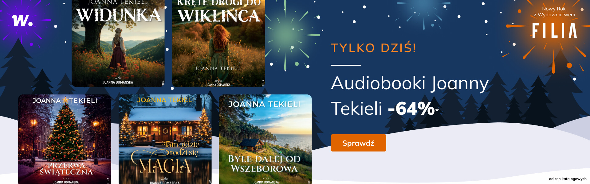 Grafika prowadzi do promocji: Filia. Audiobooki Joanny Tekieli -64%*