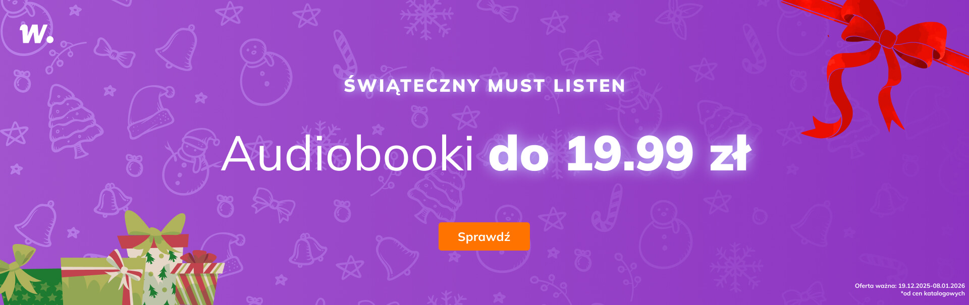 Grafika prowadzi do promocji: Świąteczny MUST LISTEN. Audiobooki do 19.99 zł