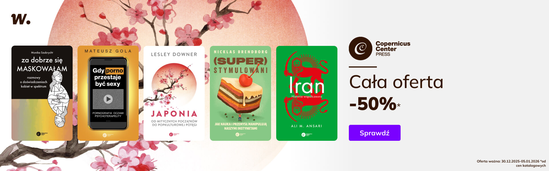 Grafika prowadzi do promocji: Copernicus Center Press - cała oferta -50%