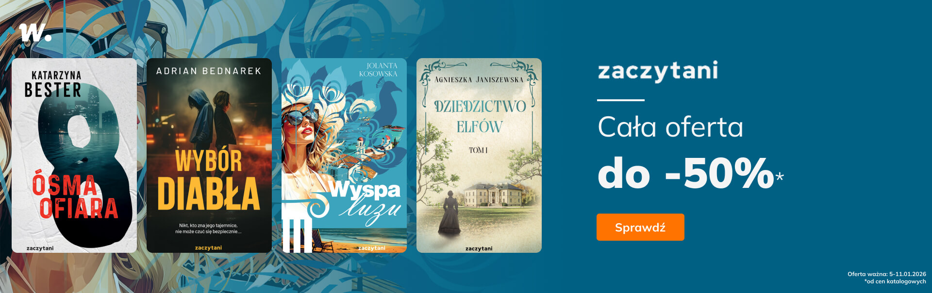 Grafika prowadzi do promocji: Zaczytani - cała oferta do -50%