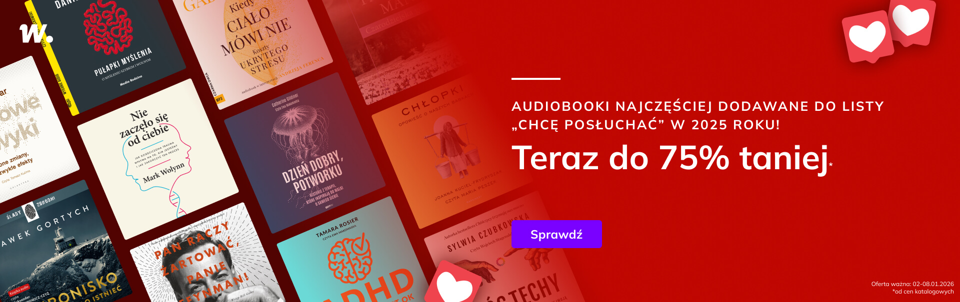 Grafika prowadzi do promocji: Audiobooki najczęściej dodawane do listy „Chcę posłuchać” w 2025 roku!