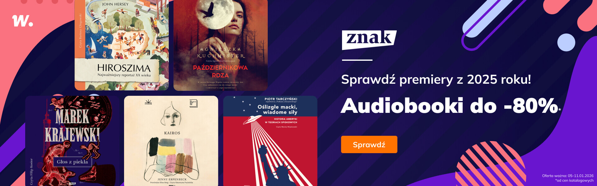 Grafika prowadzi do promocji: Znak. Premiery 2025 do -80%!