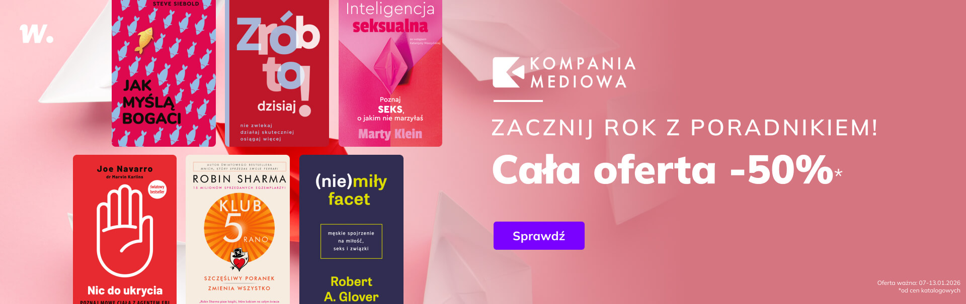 Grafika prowadzi do promocji: Kompania Mediowa - cała oferta -50%