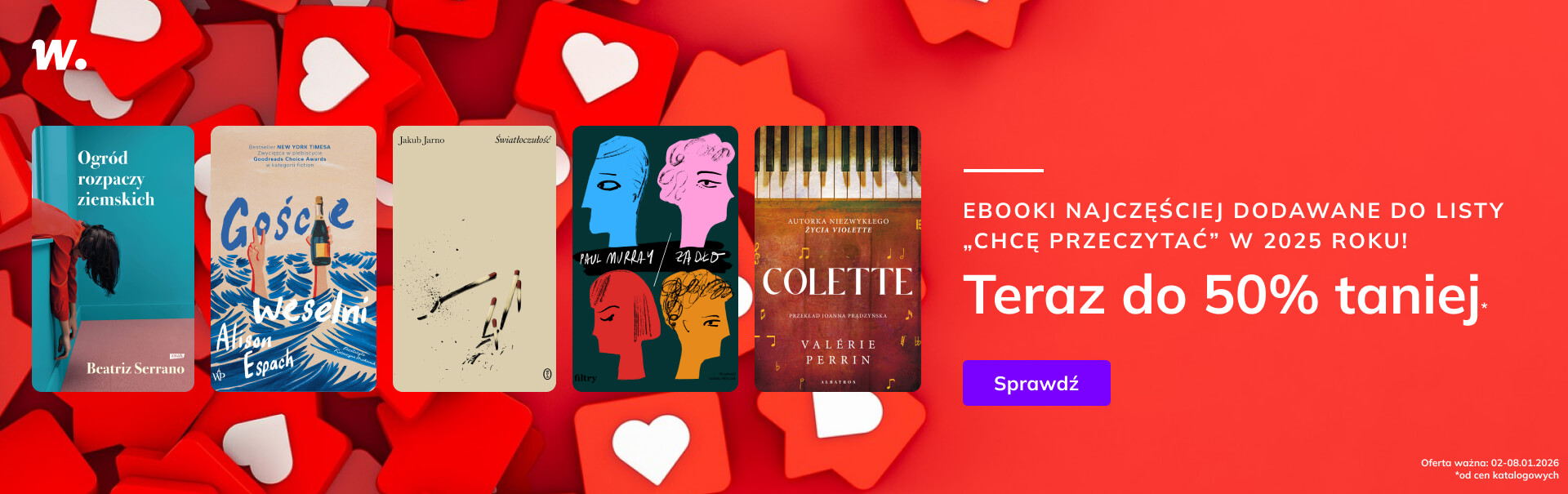 Grafika prowadzi do promocji: Najczęściej na listach Chcę przeczytać