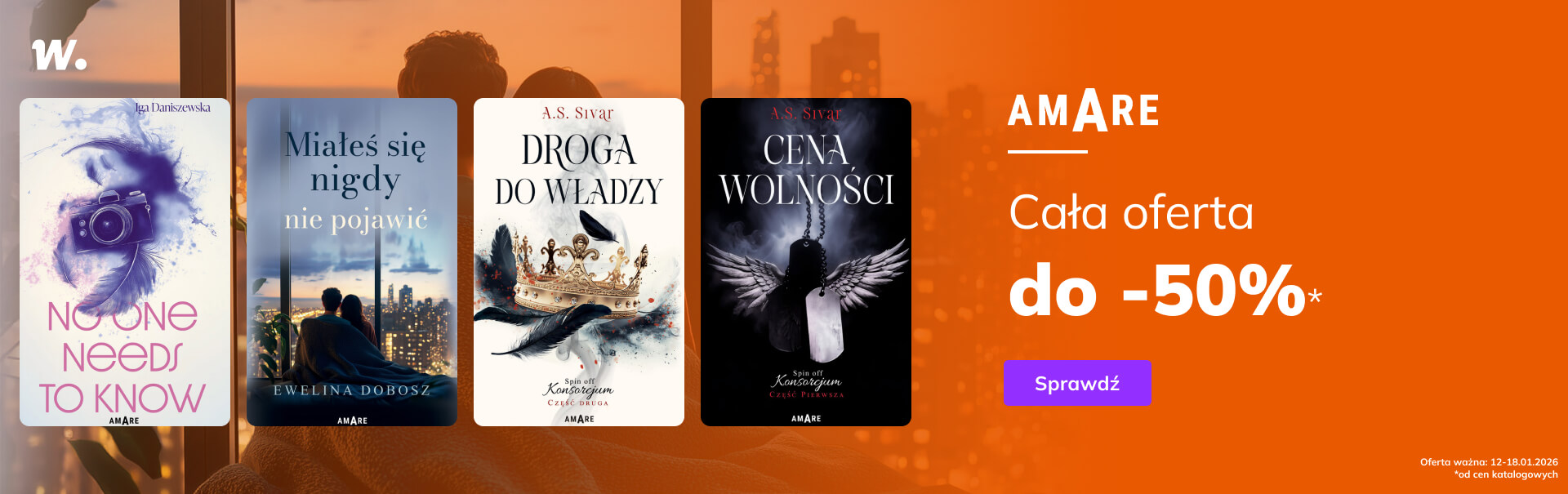 Grafika prowadzi do promocji: Wydawnictwo Amare - cała oferta do -50%
