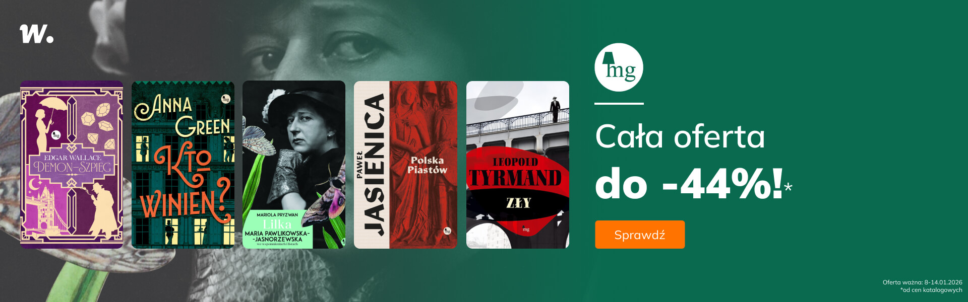 Grafika prowadzi do promocji: Wydawnictwo MG - cała oferta -44%