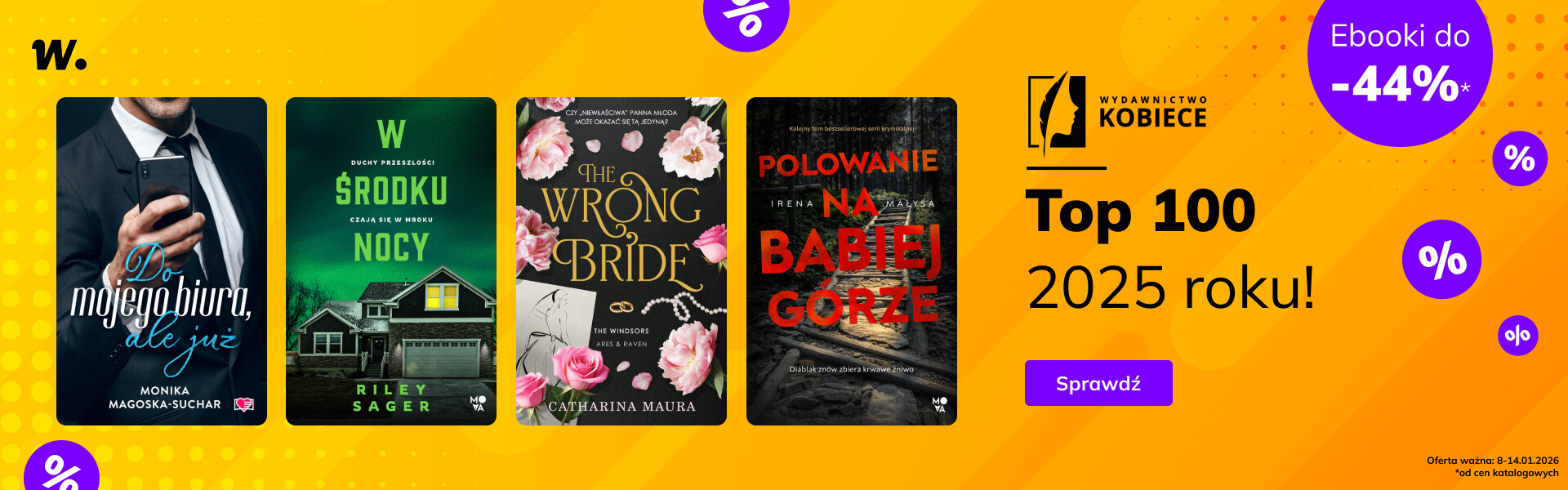 Grafika prowadzi do promocji: Wydawnictwo Kobiece - top 100 roku 2025