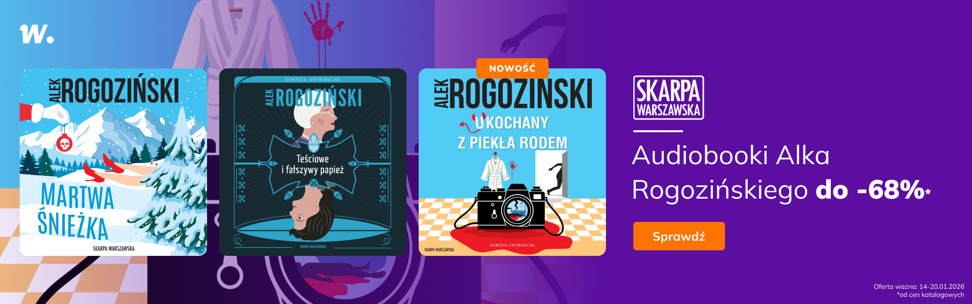 Grafika prowadzi do promocji: Audiobooki Alka Rogozińskiego do -68%!