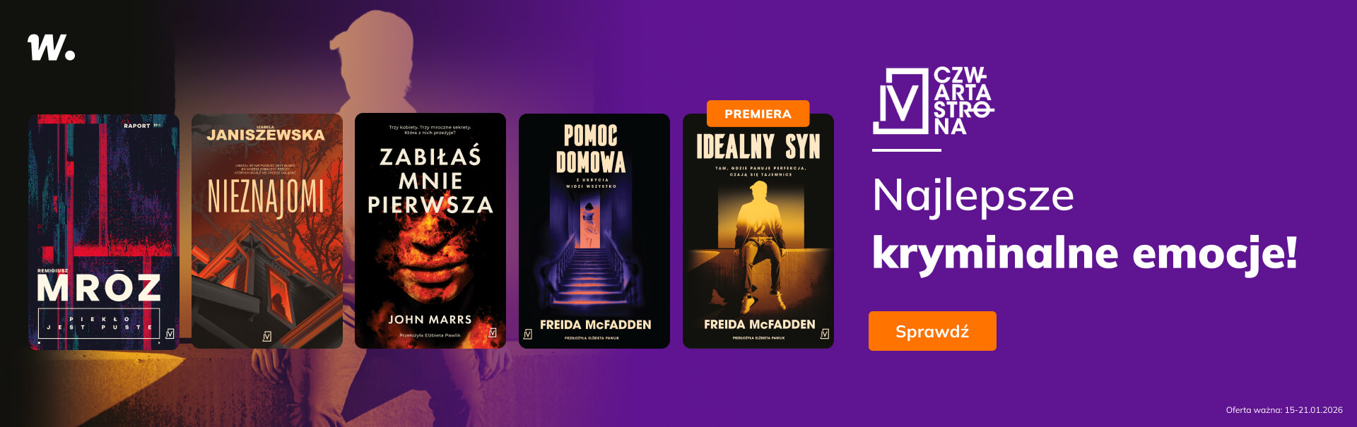 Grafika prowadzi do promocji: Kryminały Czwartej Strony