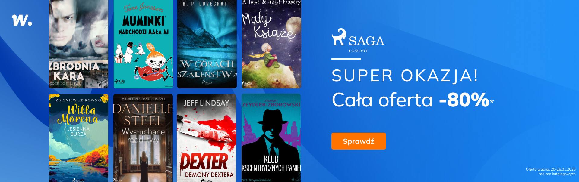 Grafika prowadzi do promocji: Wydawnictwo Saga Egmont - cała oferta -80%