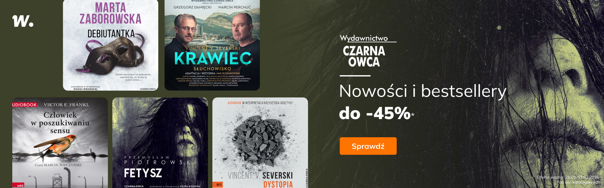 Grafika prowadzi do promocji: Czarna Owca. Besty i nowości do -45%