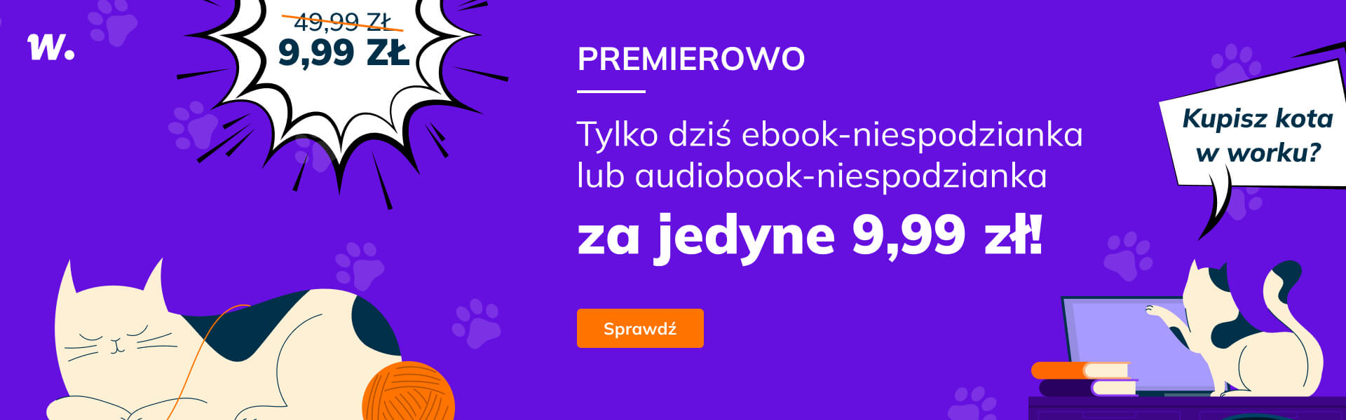 Grafika prowadzi do promocji: Kot w worku