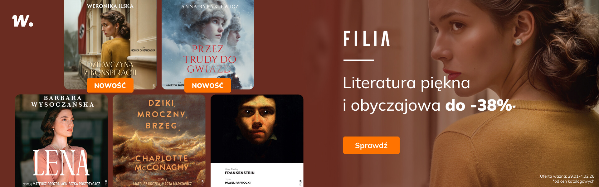 Grafika prowadzi do promocji: Filia. Literatura piękna i obyczajowa do -38%