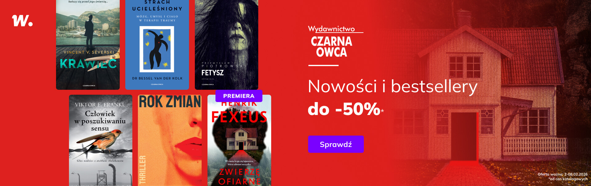 Grafika prowadzi do promocji: Wydawnictwo Czarna Owca - bestsellery i nowości do -50%