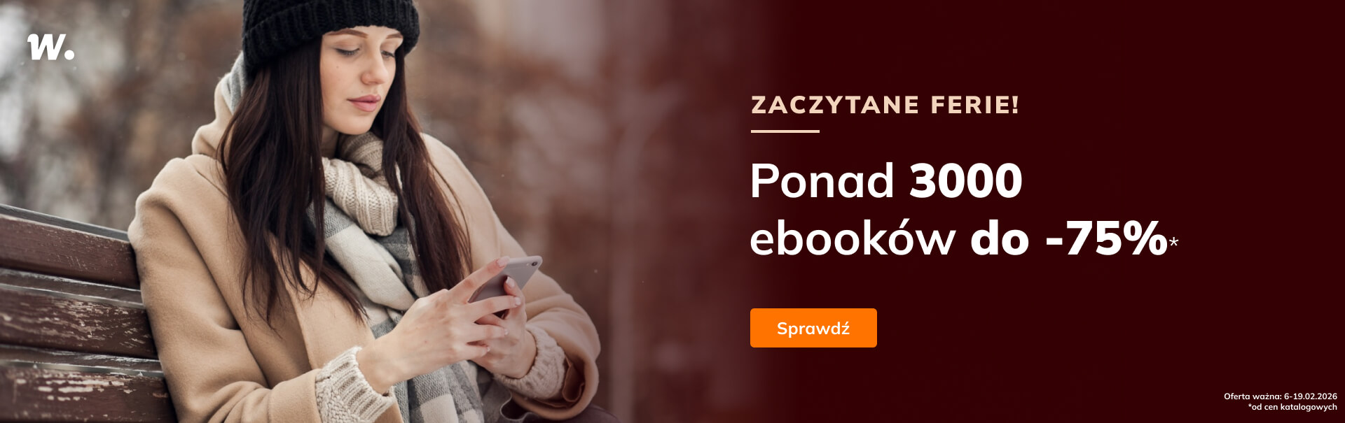 Grafika prowadzi do promocji: Zaczytane ferie! Ponad 3000 ebooków do -75%
