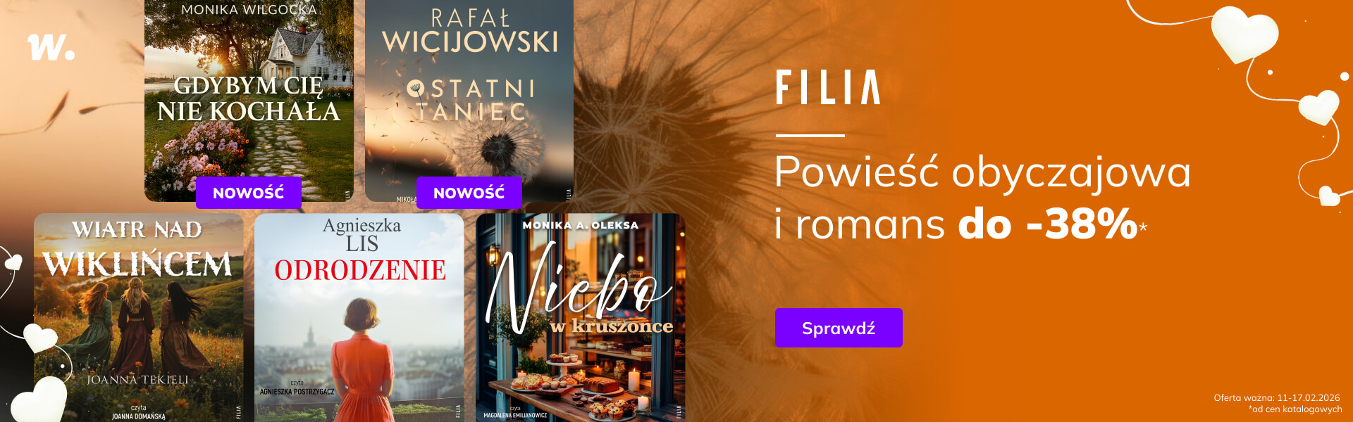 Grafika prowadzi do promocji: Filia. Literatura obyczajowa i romans do -38%