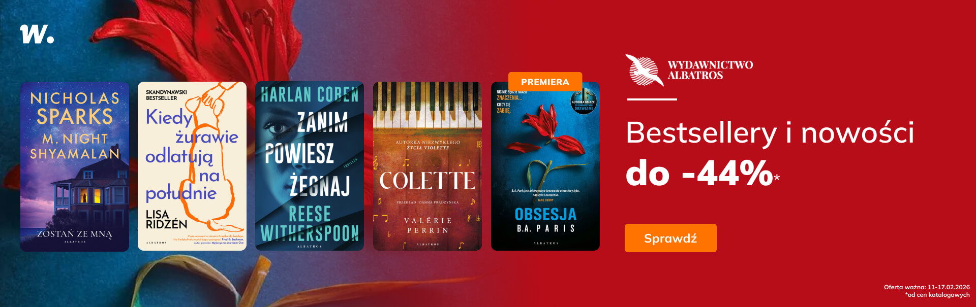 Grafika prowadzi do promocji: Wydawnictwo Albatros: nowości i bestsellery do -44%