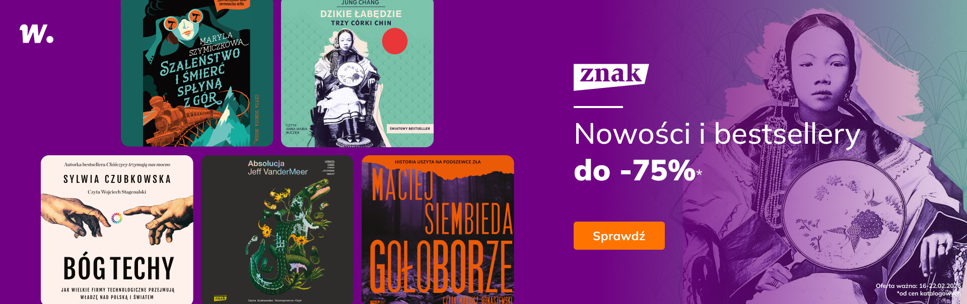 Grafika prowadzi do promocji: Znak. Besty i nowości do -75%!