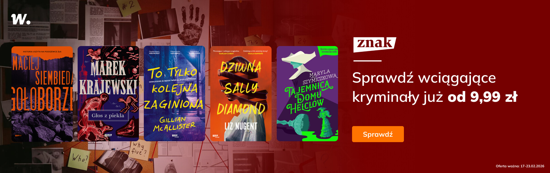 Grafika prowadzi do promocji: Kryminały od Znaku do -65%