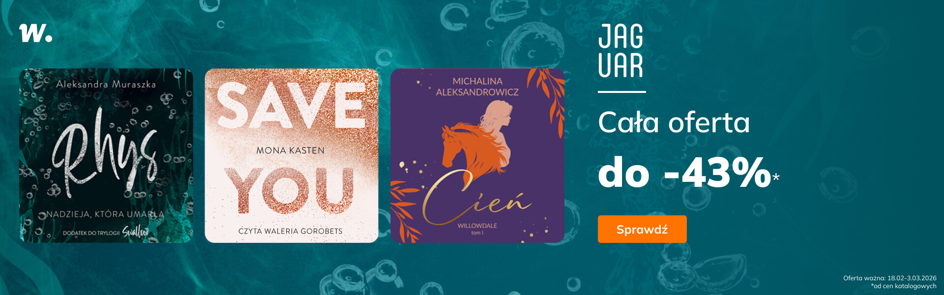 Grafika prowadzi do promocji: Jaguar. Cała oferta do -38%