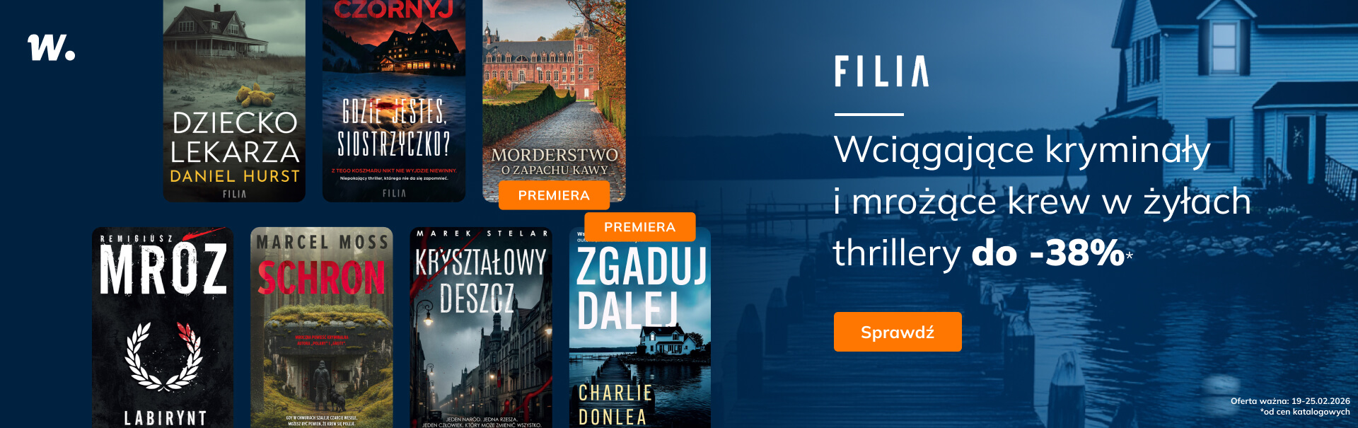 Grafika prowadzi do promocji: Wydawnictwo Filia: wciągające kryminały i mrożące krew w żyłach thrillery do -38%