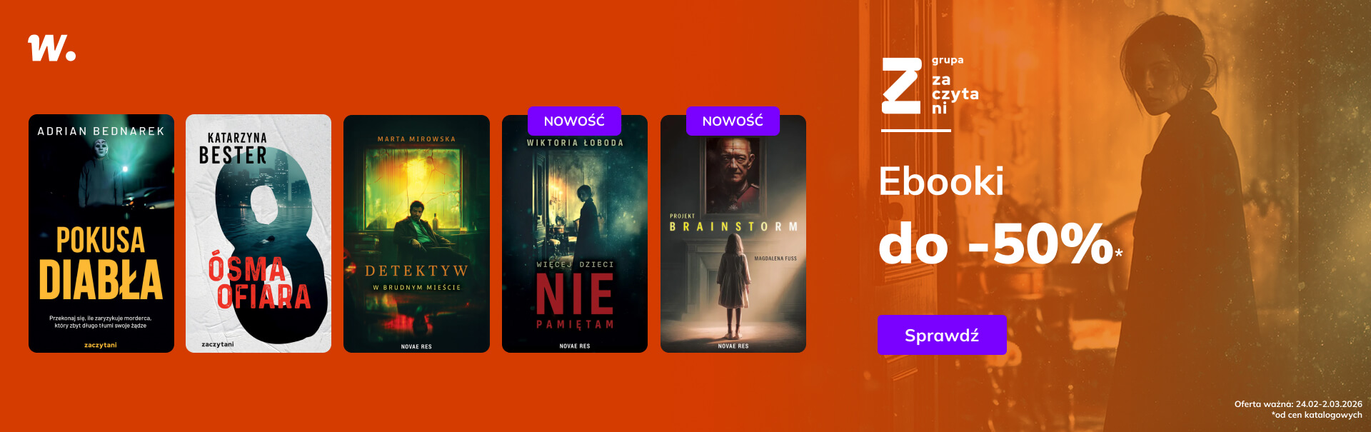 Grafika prowadzi do promocji: Grupa Zaczytani - kryminał i thriller do -50%