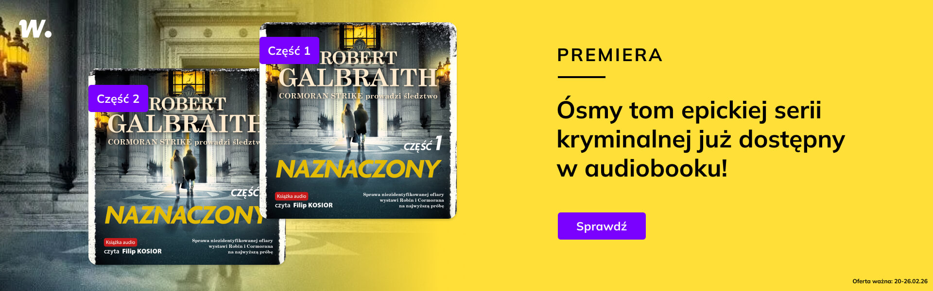 Grafika prowadzi do promocji: Premiera audiobooka „Naznaczony” Roberta Galbraitha