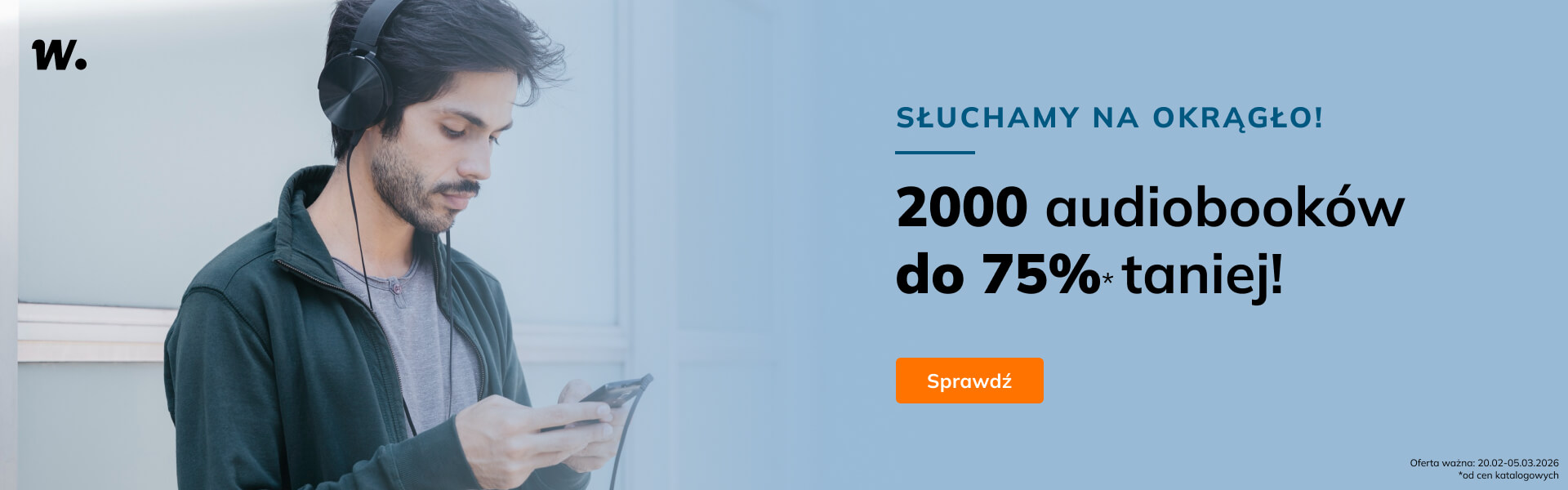 Grafika prowadzi do promocji: Słuchamy na okrągło! 2000 audiobooków do 75%* taniej