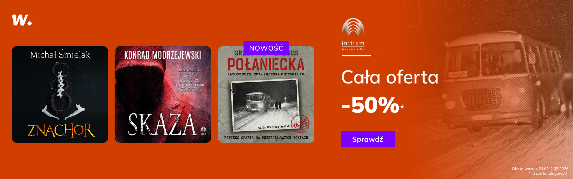 Grafika prowadzi do promocji: Cała oferta Initium -50%*