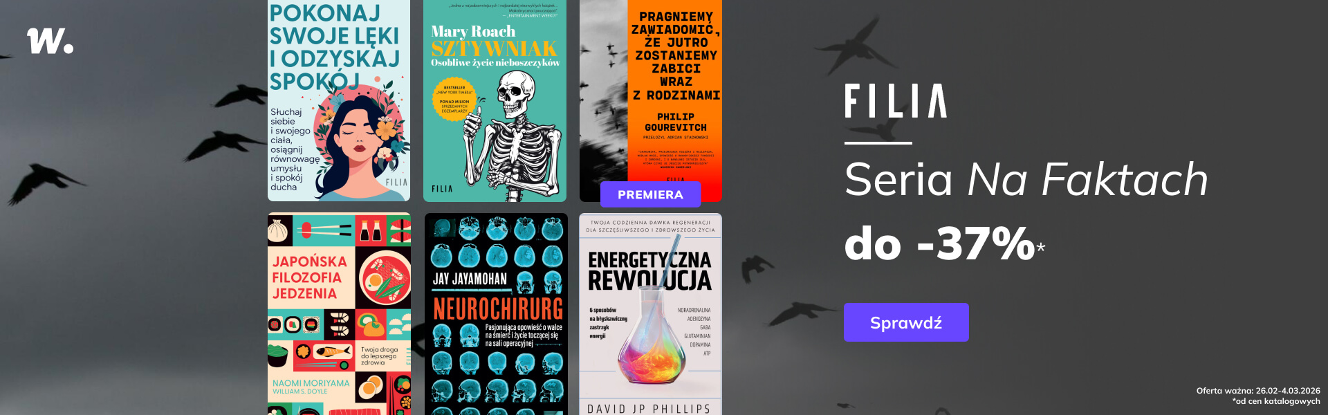 Grafika prowadzi do promocji: Wydawnictwo Filia: Na Faktach do -37%