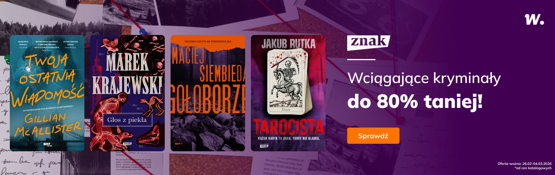 Grafika prowadzi do promocji: Wciągające kryminały do 80% taniej!