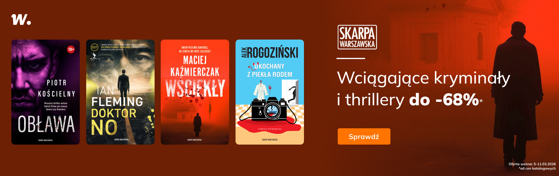 Grafika prowadzi do promocji: Kryminały od Skarpy Warszawskiej do -68%