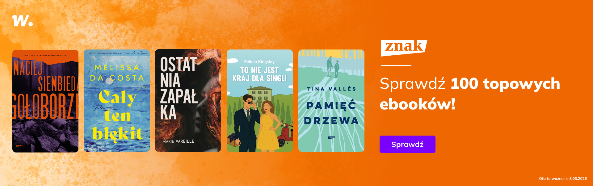 Grafika prowadzi do promocji: Top 100 Wydawnictwa Znak