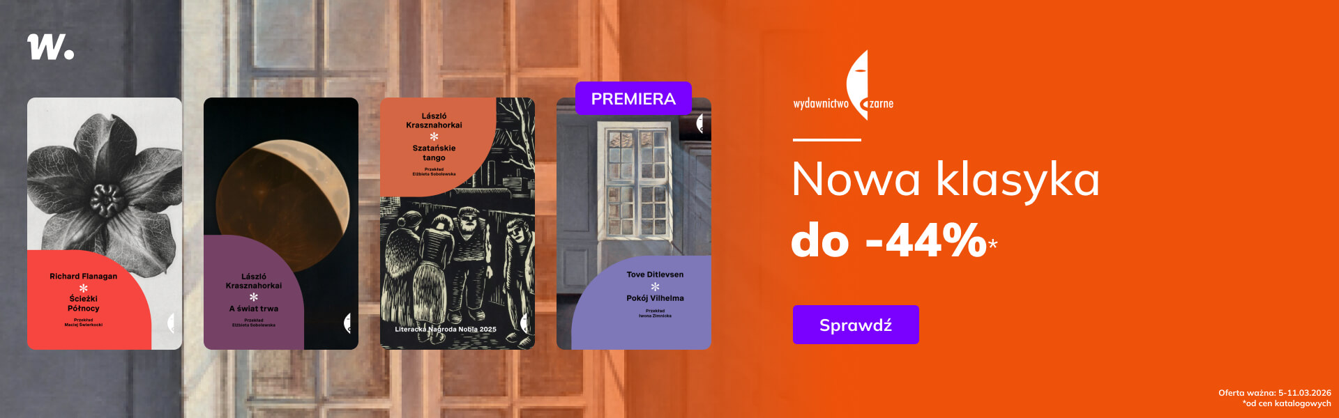 Grafika prowadzi do promocji: Wydawnictwo Czarne: nowa klasyka do -44%