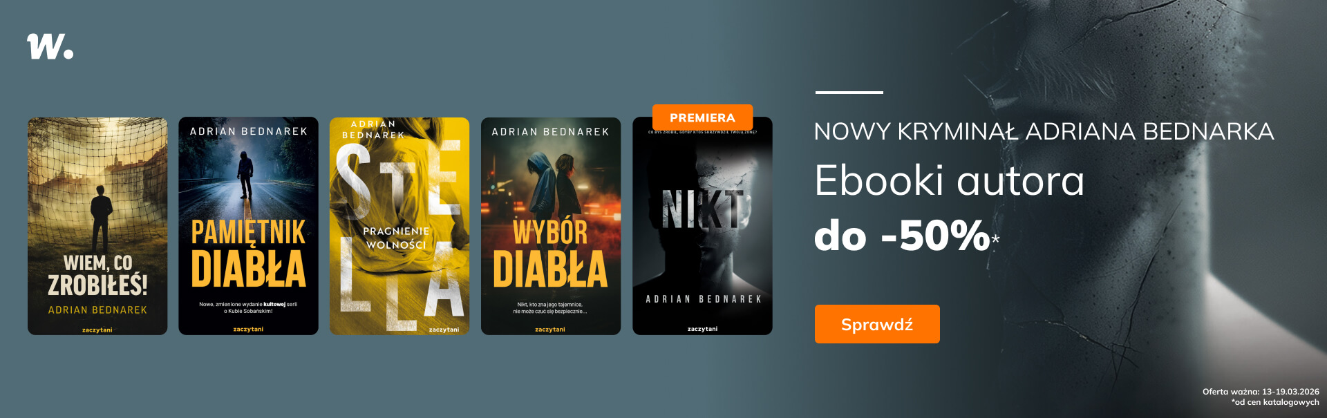 Grafika prowadzi do promocji: Ebooki Adriana Bednarka do -50%