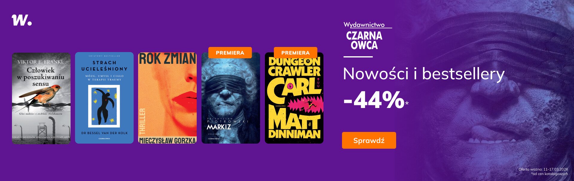 Grafika prowadzi do promocji: Czarna Owca - nowości i bestsellery -44%