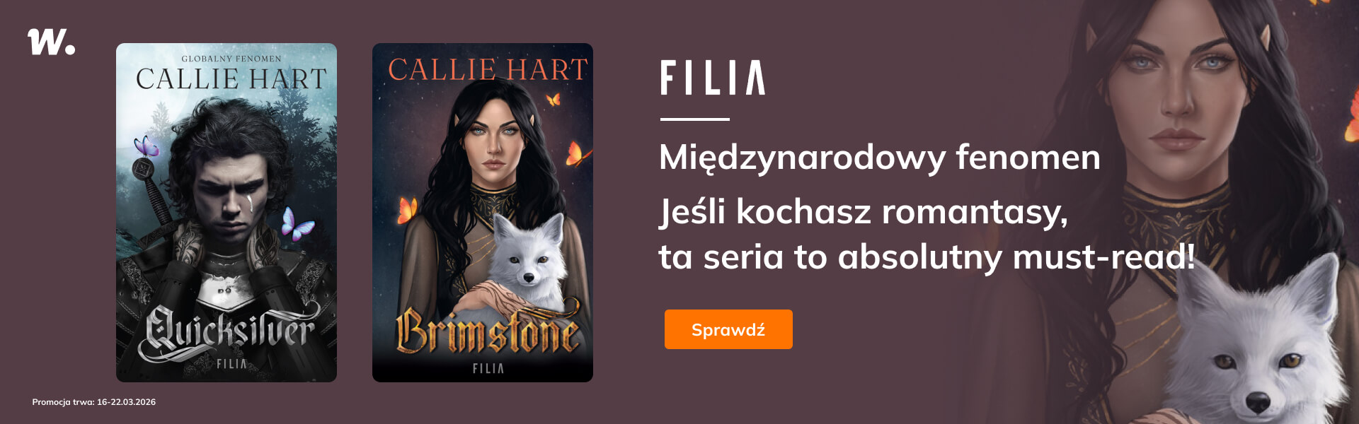 Grafika prowadzi do promocji: Wydawnictwo Filia: Quicksilver i Brimstone